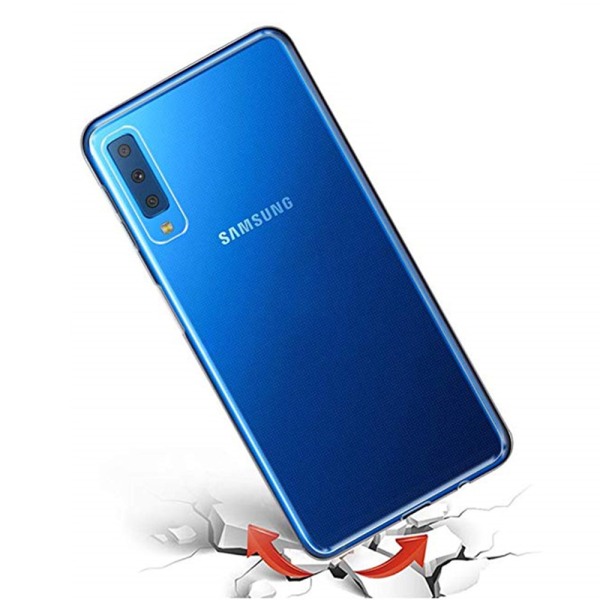 Smart Silikone beskyttelsescover (Ruff-Grip) - Samsung Galaxy A7 2018 Transparent/Genomskinlig