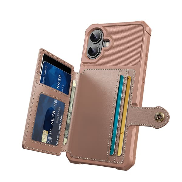 iPhone 17 Kortfack Skal Roséguld