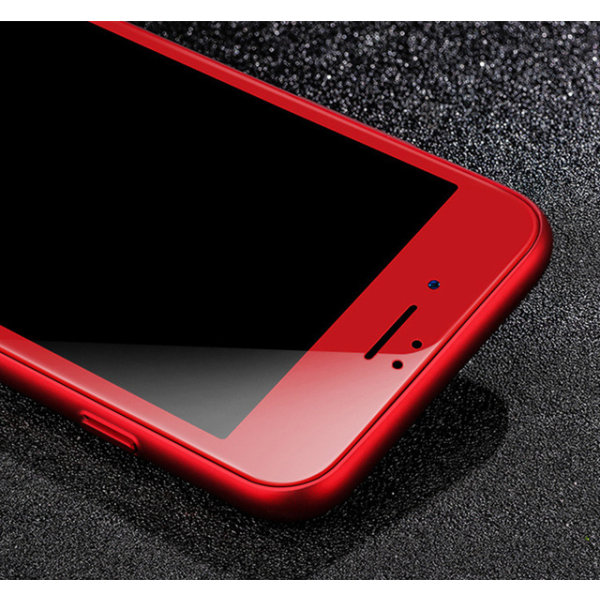 iPhone 8 Plus - MyGuard Carbon-modell skjermbeskytter Röd