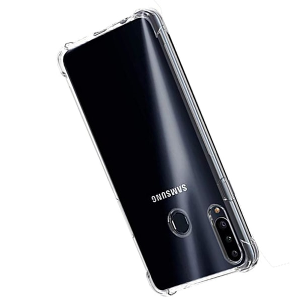 Skyddande Floveme Silikonskal - Samsung Galaxy A20S Transparent/Genomskinlig