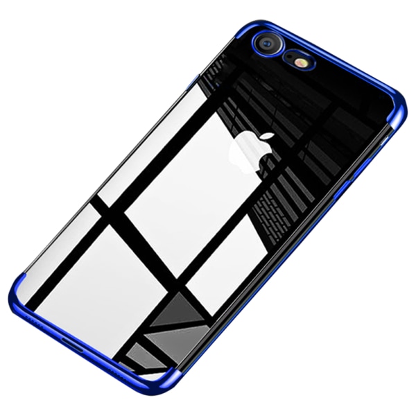 Glatt eksklusivt stilig silikondeksel til iPhone 8 (MAX BESKYTTELSE) Svart