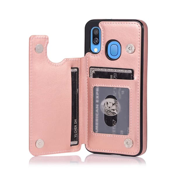 Glat Nkobee etui med kortholder - Samsung Galaxy A20E Vit
