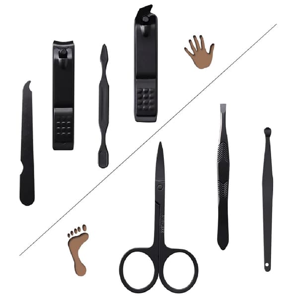 Hållbart Smidigt 7-Pack Nagelverktyg Manikyr Pedikyr Röd