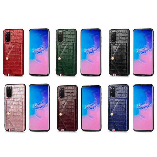 Samsung Galaxy S20 - ammattimainen kansi korttilokerolla Roséguld