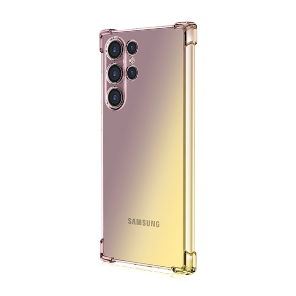 Skyddande FLOVEM Silikonskal - Samsung Galaxy S22 Ultra Svart/Guld