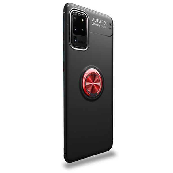 Skyddande Skal med Ringhållare -  Samsung Galaxy S20 Ultra Svart/Röd