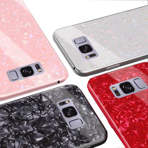 Samsung Galaxy S8+ - Stilfuldt glat cover i marmordesign Röd