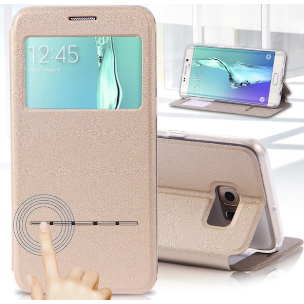 Etui med svarfunktion - Samsung Galaxy J7 (Model 2017) Guld