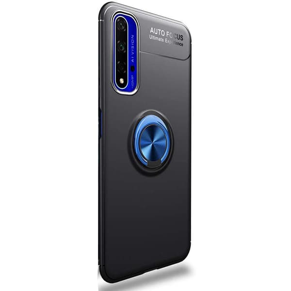 Smidigt Skal med Ringhållare - Huawei Nova 5T Blå