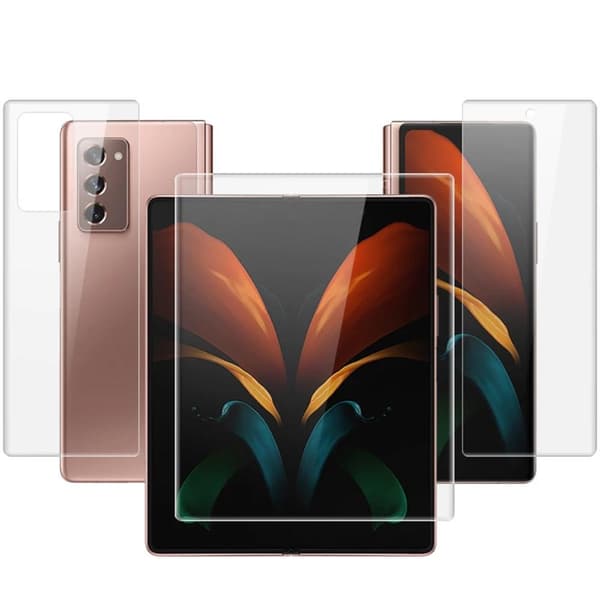 3-PACK 3-in-1 Hydrogel Skärmskydd Samsung Galaxy Z Fold 2 Transparent