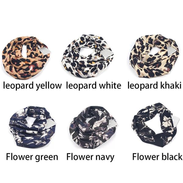 Bekväm Exklusiv Tunn Ringhalsduk Gul Leopard