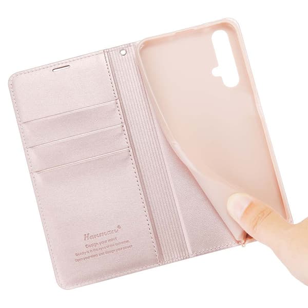 Glat (HANMAN) pung etui - Huawei Nova 5T Rosaröd