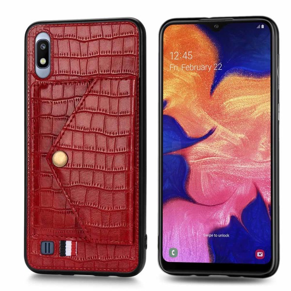 Smidigt Skal med Korthållare - Samsung Galaxy A10 Svart