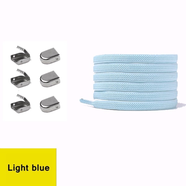 Slidfaste sneaker elastiske snørebånd Ljusblå