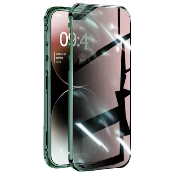 iPhone 16 Plus - Exklusivt Magnetiskt Skal med Fullständigt Skydd Silver