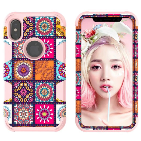 iPhone X/XS - Elegant 2-i-1 cover Lila