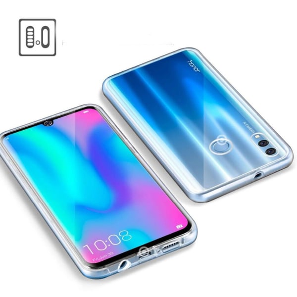Huawei P Smart 2019 - Kaksipuolinen silikonikuori (POHJOINEN) Blå