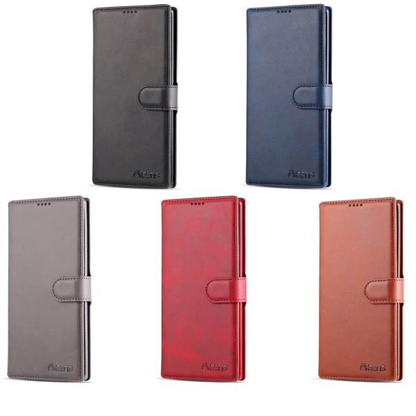 Tyylikäs AZNS-lompakkokotelo - Samsung Galaxy Note10 Röd