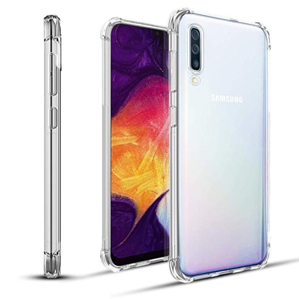 Samsung Galaxy A70 - Støtsikkert silikondeksel (Floveme) Transparent/Genomskinlig