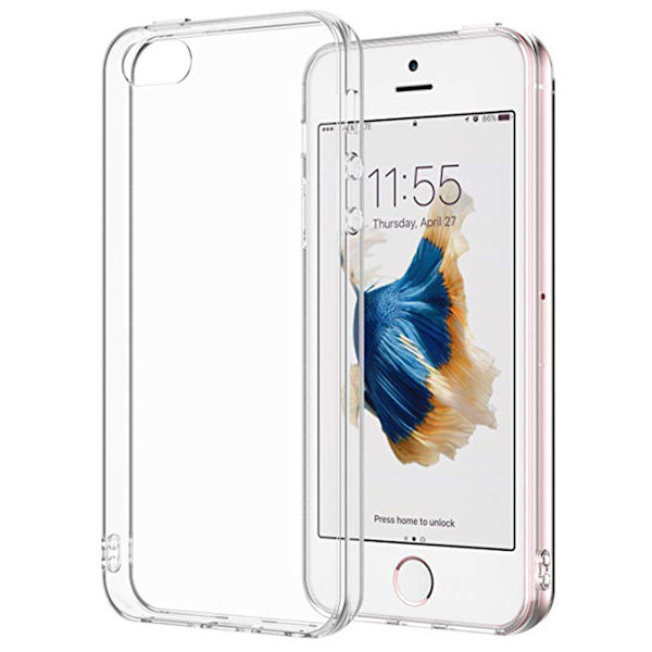 Stötdämpande Silikonskal - iPhone 5/5S/5SE Transparent Transparent/Genomskinlig