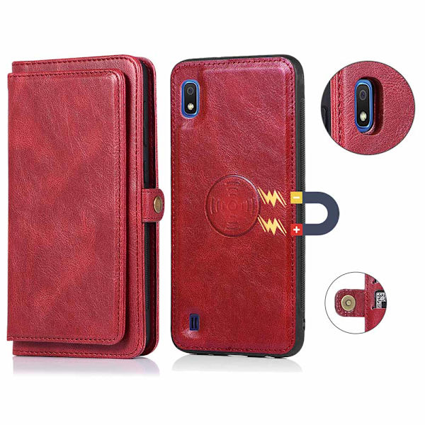 Elegant Smidigt Plånboksfodral - Samsung Galaxy A10 Röd