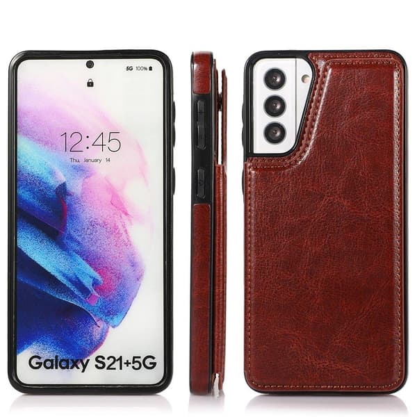 Praktisk cover med kortrum - Samsung Galaxy S21 Plus Roséguld