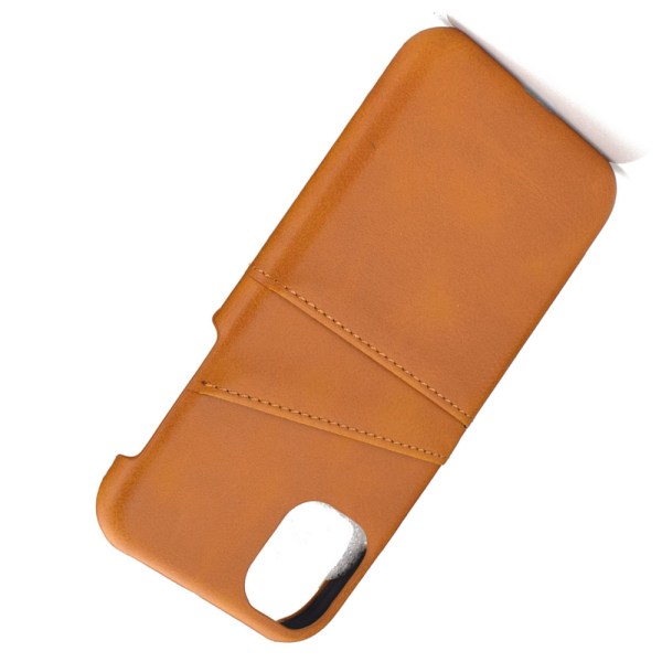 Praktisk cover med kortrum - iPhone 11 Pro Max Brun