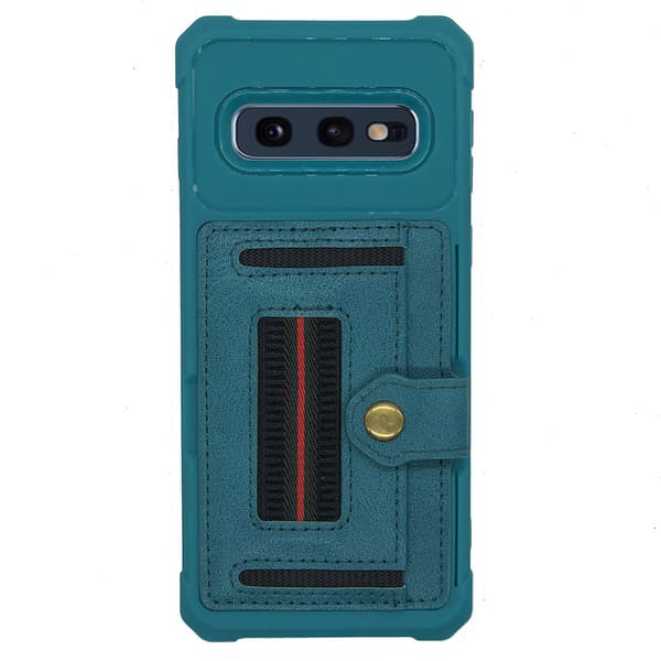 Samsung Galaxy S10E - Robust Skal med Kortfack Röd Röd