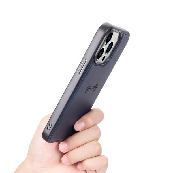 högkvalitigt  iPhone 15 pro Multifunktionella Mobilfodral Roséguld