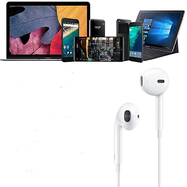 Kuulokkeet Type-C USB Mikrofoni Äänenvoimakkuuden säätö Vit