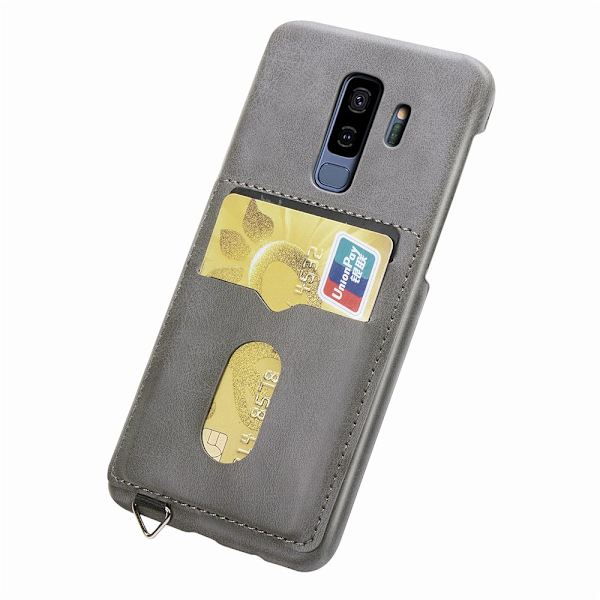 LEMANS Smarta Skal med Korth�llare till Samsung Galaxy S9+ Grön