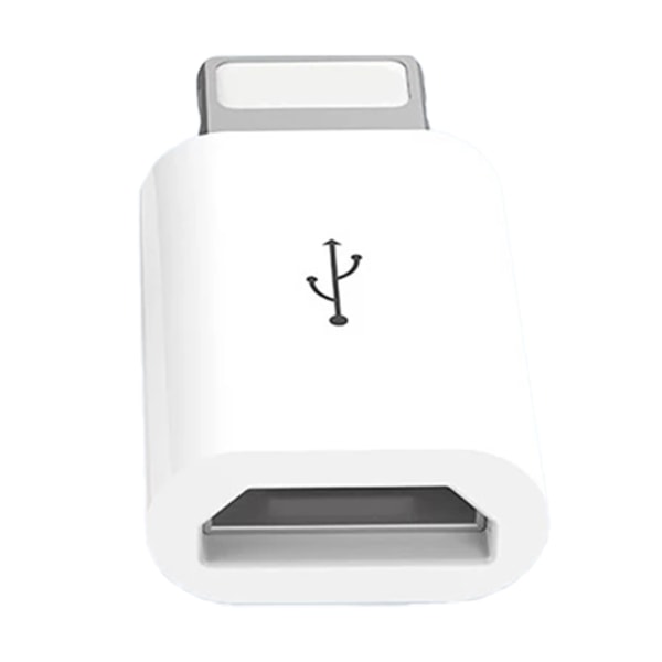 Adapter Micro-USB til Lightning 2in1 Lading + Dataoverføring Vit