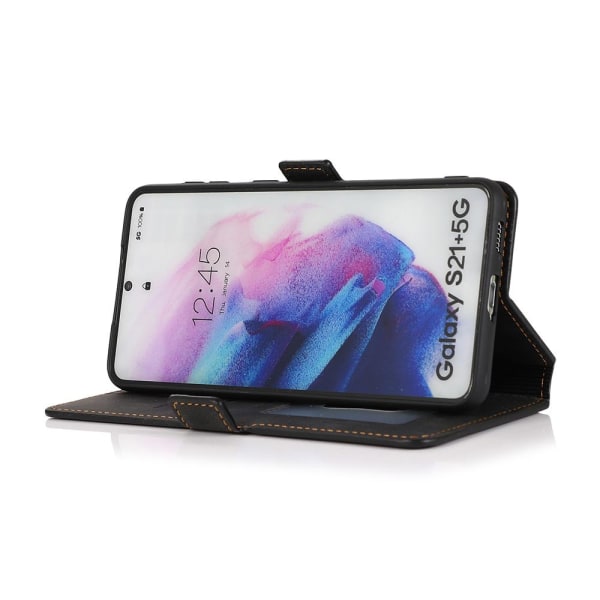 Stilfuldt Wallet etui - Samsung Galaxy S21 Plus Mörkgrön