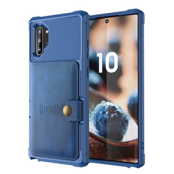 Glat cover med kortrum - Samsung Galaxy Note10 Plus Brun