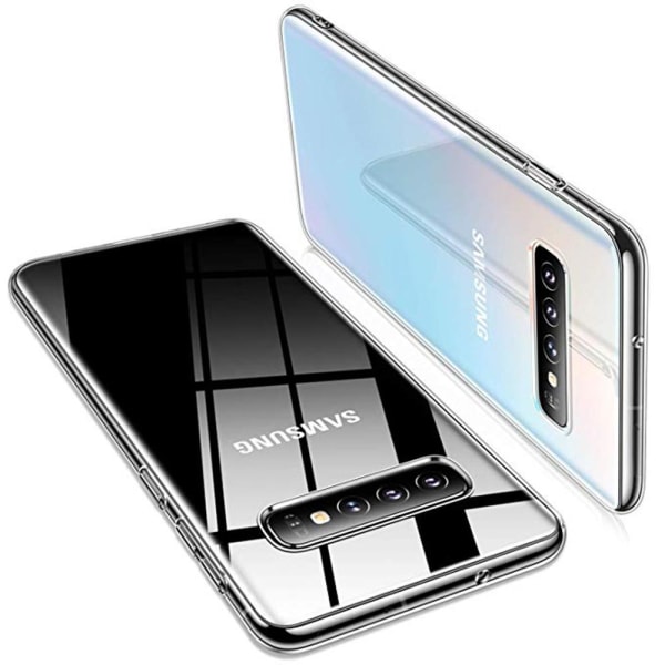 Samsung Galaxy S10 - Silikonskal (EXTRA TUNT) Silver
