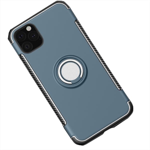 iPhone 11 Pro Max - Genomtänkt Skyddsskal med Ringhållare Svart