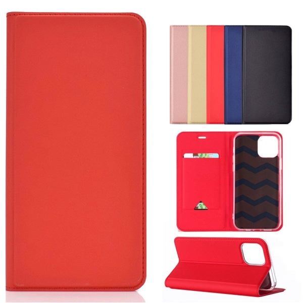 Gjennomtenkt praktisk lommebokdeksel - iPhone 12 Röd