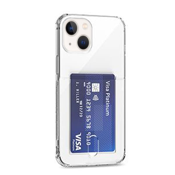 Stilsäkert Skyddsskal med plats för Kort - iPhone 13 Mini Blå