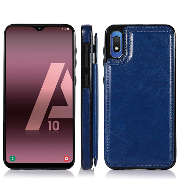Effektfullt Skal med Korthållare - Samsung Galaxy A10 Svart