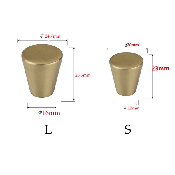 Mässing Handtag Luckor/Skåp/Låda Guld S