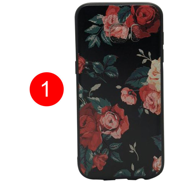 Kukkakuvioinen LEMAN-kuori Samsung Galaxy S7 Edgelle 1