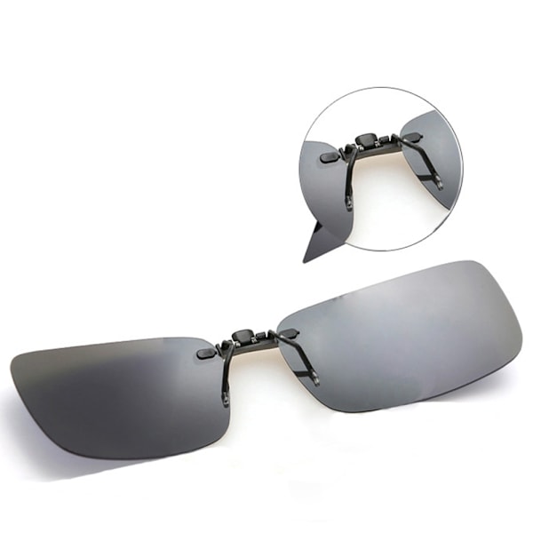 Effektfulla Clip-on Solglasögon Polarized Svart
