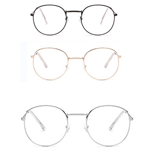 Klassiska Läsglasögon (-1.0 till -6.0) för Närsynthet Silver -1.0