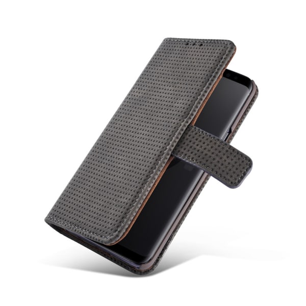 Retro-Fodral med Plånbok av PU-Läder till Samsung Galaxy S9+ Gråsvart