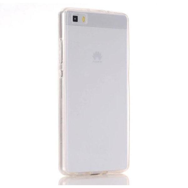 Huawei P8 Lite - Dubbelsidigt Silikonfodral med TOUCHFUNKTION Guld
