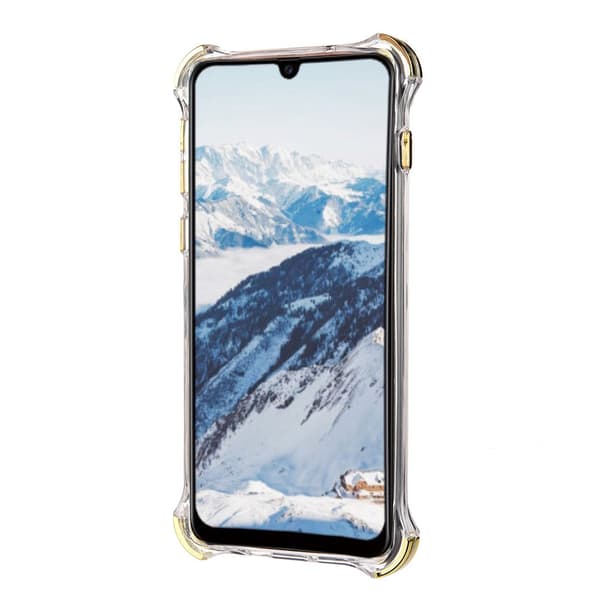 Robust Silikonskal med Ringhållare - Samsung Galaxy A40 Guld Guld