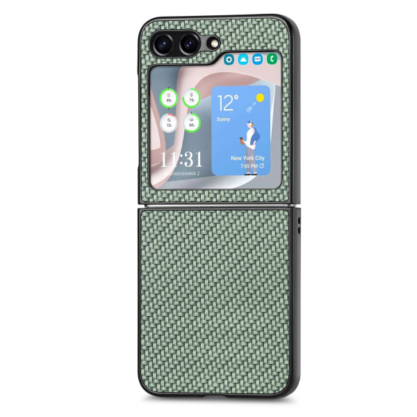 Fiber mönster stilfodral för Samsung Galaxy Z Flip 5 Grön