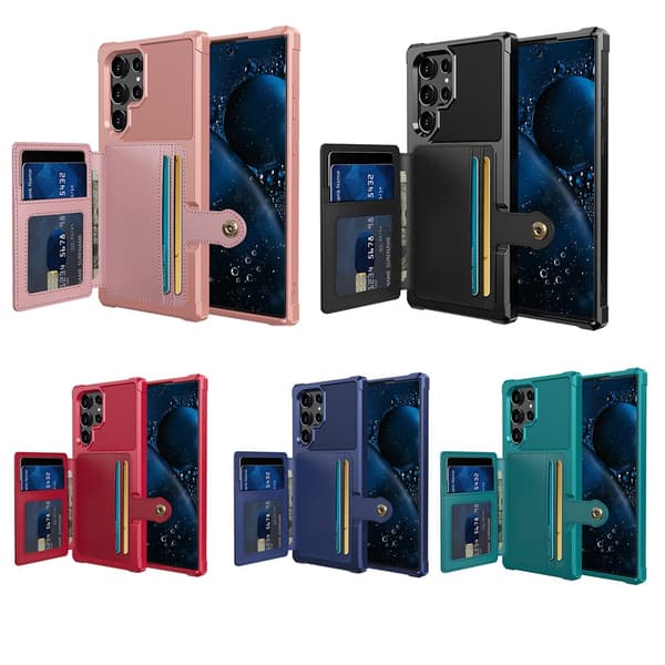 Samsung Galaxy S23 Ultra - Skal Kortfack Roséguld