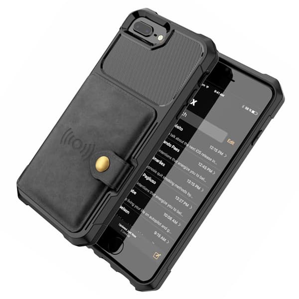 Smidigt Skal med Kortfack - iPhone 8 Plus Blå