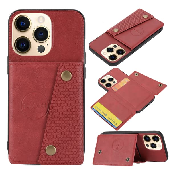 iPhone 16 Pro Max Exklusivt Skal med Kortfack & Magnet Blå
